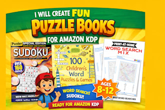 create puzzle book design sudoku word search puzzle book activity book for kid