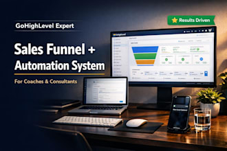 build a gohighlevel sales funnel, automation system for coaches and consultant