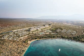 design resort masterplan waterfront township coastal city 3d urban layout render