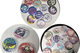 design custom round button pins and stickers for your brand