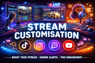 customize your stream for youtube twitch tiktok