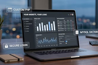 develop a custom PHP mysql website, web application or admin dashboard