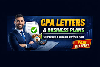 write CPA verification letter mortgage letter, business plan