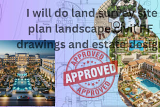 do land survey site plan landscape civil pe drawings and estate design septic pe