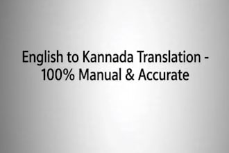 do professional english to kannada translations