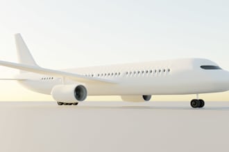 create quality 3d airplane model aircraft design for games animation 3d printing