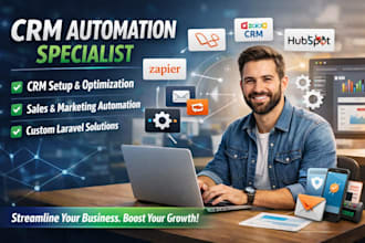 setup zoho crm, hubspot zapier integration, custom crm software, php laravel dev