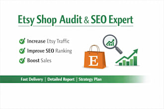 audit and optimize your etsy shop to increase traffic, SEO ranking, and sales