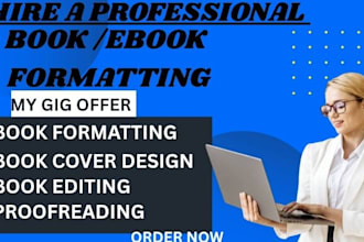 do book formatting, ebook formatting, book cover design
