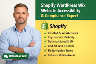 fix shopify wordpress wix website store accessibility SEO fix ada compliance