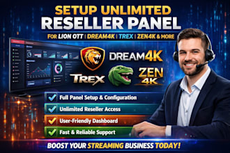 deliver unlimited reseller panel with strong8k, dream4k, diamond4k, zen4k, b1g