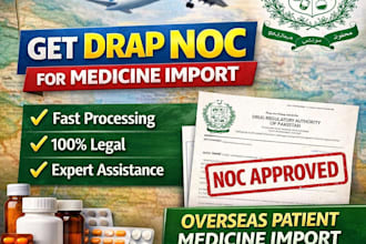 obtain drap noc for overseas patient medicine requirement