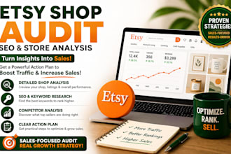 audit your etsy shop SEO and optimize your store to increase traffic and sales