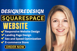 build, design or redesign responsive squarespace website and online store