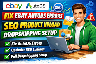 fix ebay autods errors SEO product upload  dropshipping setup