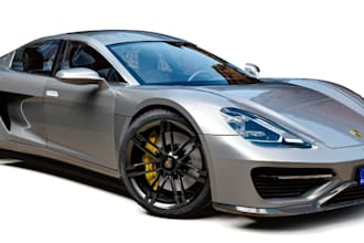 design 3d car for commercial videos, luxury sedan vehicle, car game visual mods