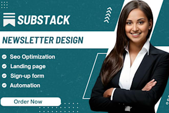 setup substack account design substack newsletter substack landing page design