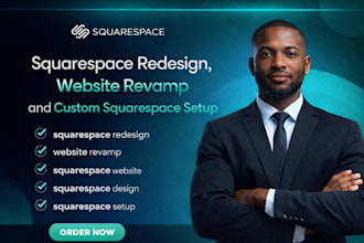 do squarespace redesign website revamp and custom squarespace setup