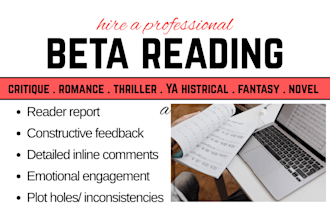 beta read crime romance fiction novel cozy fantasy mystery sensitivity reader