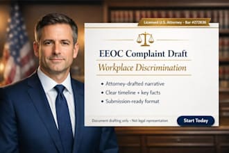 professionally draft your eeoc complaint for workplace discrimination