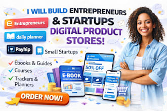 build entrepreneurs daily planner small startups digtal product payhip store