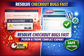 resolve woocommerce plugin conflicts, checkout bugs theme errors