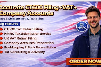 file uk ct600 hmrc tax return corporation tax vat company accounts submission