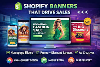 design high converting shopify banner homepage slider and ads