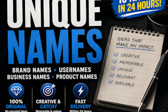 create unique usernames, brand names, or character names