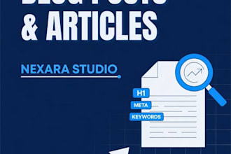 write SEO optimized blog posts and articles for your website