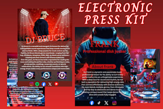 design a professional epk media kit musician epk influencer media kit