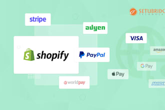 integrate shopify payment gateways, including paypal, stripe and wise
