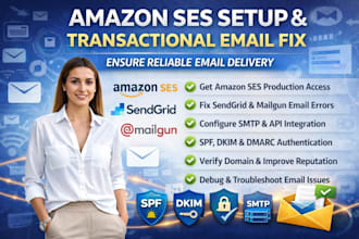 setup amazon ses, get production access with smtp, fix email api delivery setup