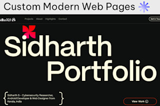design and develop a modern website with animations