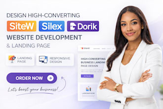 design high converting sitew silex dorik website development design landing page