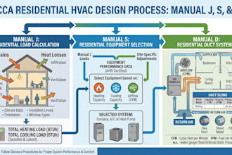 perform acca manual j, d, and s hvac load calculations and duct design
