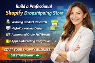 build a professional shopify dropshipping store