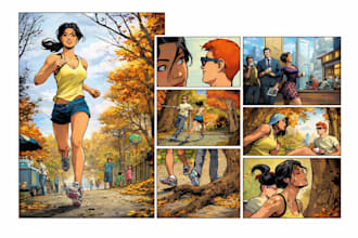 illustrate graphic novel comic book storyboard anime manga nsfw character desig