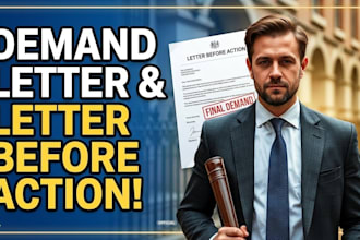 write a letter before action or money demand letter for you