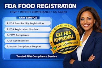 do fda food facility registration for USA import fast