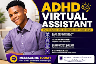 be your adhd VA for productivity, task management, accountability partner