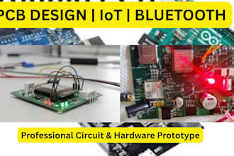 design pcb, electronic circuits, bluetooth modules and iot hardware prototype