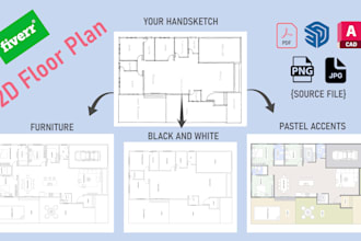 do 2d floor plan and redraw