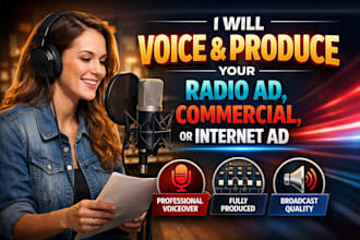voice and produce your radio ad, commercial, or internet ad