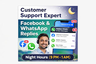 provide professional customer support chat for facebook,whatsapp,insta