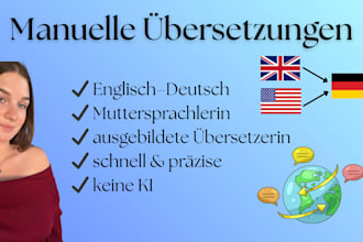 manuelle und professionelle Übersetzung von englisch nach deutsch