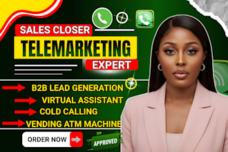 b2b lead generation virtual assistant services cold calling vending atm machine
