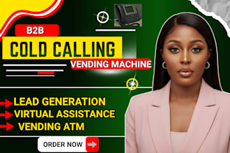 b2b lead generation virtual assistant services cold calling vending atm machine