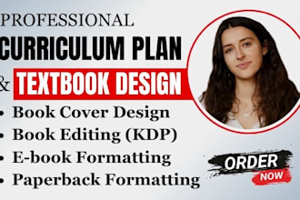 design, format educational workbook, textbook, curriculum plan, kdp book cover