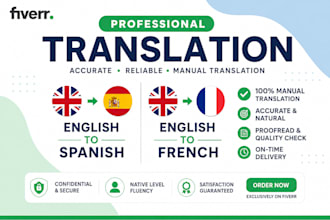 translate any types docs spanish to english to french
